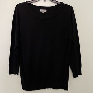 Joseph A crew neck basic black, beautiful sweater size L in excellent condition